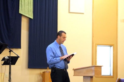 Pastor Ron Van Peursem teaching from the Word of God